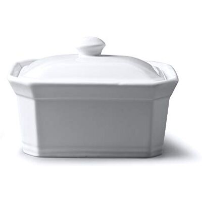 WM Bartleet & Sons - Porcelain Terrine - 15cm - White - Butter Dish WM Bartleet & Sons - Porcelain Terrine - 15cm - White - Butter Dish