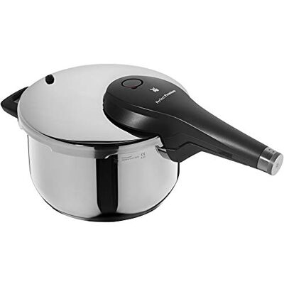 WMF Perfect Pressure Cooker 4.5 L Premium Polished Stainless Steel 2 Cooking Levels All-in-One Rotary Knob, Dishwasher Safe, Diameter Suitable for Induction, Stainless Steel, Silver, 22 cm WMF Perfect Pressure Cooker 4.5 L Premium Polished Stainless Steel 2 Cooking Levels All-in-One Rotary Knob, Dishwasher Safe, Diameter Suitable for Induction, Stainless Steel, Silver, 22 cm