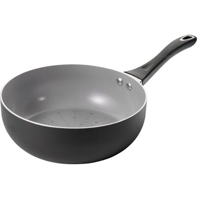 Prestige Disney Monochrome Mickey Mouse Non Stick Ceramic Pan Deep Multi Pan, 24cm, Non Toxic Cookware Prestige Disney Monochrome Mickey Mouse Non Stick Ceramic Pan Deep Multi Pan, 24cm, Non Toxic Cookware