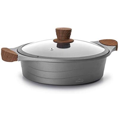 LACOR 27327 Stilo Cast Aluminium Low Casserole, 30 x 28 x 8.5 cm, Grey LACOR 27327 Stilo Cast Aluminium Low Casserole, 30 x 28 x 8.5 cm, Grey