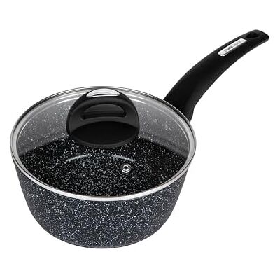 Pendeford Housewares Pendeford Non Stick Saucepan with Glass Lid – 18cm Forged Induction Saucepan, PFAS & PFOA-Free Marble Coating, Dishwasher Safe Aluminium Pan for Gas, Electric, Ceramic & Induction Hobs Pendeford Housewares Pendeford Non Stick Saucepan with Glass Lid – 18cm Forged Induction Saucepan, PFAS & PFOA-Free Marble Coating, Dishwasher Safe Aluminium Pan for Gas, Electric, Ceramic & Induction Hobs
