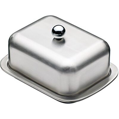 MasterClass - Double-wall butter dish - Stainless steel - Silver - Butter dish MasterClass - Double-wall butter dish - Stainless steel - Silver - Butter dish