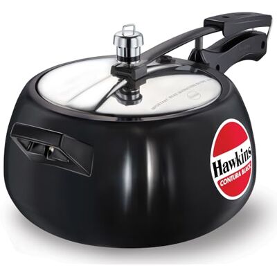 HAWKINS Contura Black Pressure Cooker, 5 Litre, Black (CB50) HAWKINS Contura Black Pressure Cooker, 5 Litre, Black (CB50)