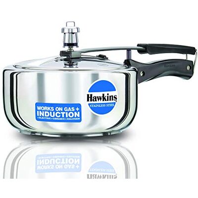 HAWKINS B60 Pressure Cooker, 3 L, Silver HAWKINS B60 Pressure Cooker, 3 L, Silver
