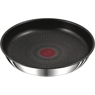 Tefal Ingenio Preference Frying Pan 26 cm, Induction, Non-Stick Coating, Stainless Steel, Stackable, Temperature Indicator, Dishwasher Safe, Made in France L9730502 Tefal Ingenio Preference Frying Pan 26 cm, Induction, Non-Stick Coating, Stainless Steel, Stackable, Temperature Indicator, Dishwasher Safe, Made in France L9730502