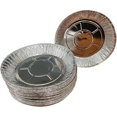 Foglish Home & Garden Premium Disposable Aluminium Foil Flan Dishes, Round 18cm x 2.5cm, BBQ Oven Air Fryer Compatible Tart Pie Baking Trays (50) Foglish Home & Garden Premium Disposable Aluminium Foil Flan Dishes, Round 18cm x 2.5cm, BBQ Oven Air Fryer Compatible Tart Pie Baking Trays (50)