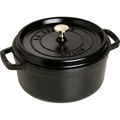 STAUB Cast Iron Roaster/Cocotte, Round, 6.7 L, Black, 28 cm STAUB Cast Iron Roaster/Cocotte, Round, 6.7 L, Black, 28 cm
