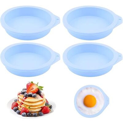 XMDROU 4Pcs Air Fryer Egg Mould, 4'' Round Silicone Ramekins for Fried Muffin XMDROU 4Pcs Air Fryer Egg Mould, 4'' Round Silicone Ramekins for Fried Muffin