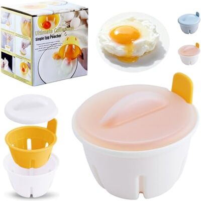 Adofous Egg Poacher Microwave Egg Cooker, 3 IN 1 Drain Poached Egg Cups with Lid and Removable Tray, Egg Boiler Poacher Maker for Perfect Eggs, Easy to Use Kitchen Cooking Gadgets (Yellow) Adofous Egg Poacher Microwave Egg Cooker, 3 IN 1 Drain Poached Egg Cups with Lid and Removable Tray, Egg Boiler Poacher Maker for Perfect Eggs, Easy to Use Kitchen Cooking Gadgets (Yellow)