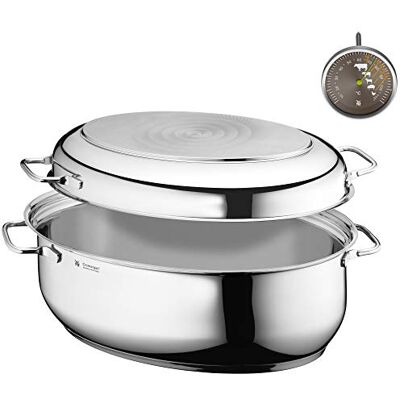 WMF Induction Roasting Pan - 8.5L with Thermometer & Lid WMF Induction Roasting Pan - 8.5L with Thermometer & Lid