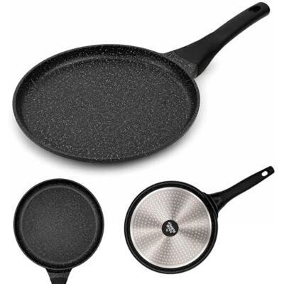 The Food Supply TFS Die Cast Tawa Non Stick – Induction Compatible Flat Dosa Pan, Granite Stone Coating, Aluminium Crepe Pan for Roti, Chapati & Pancakes (30cm) The Food Supply TFS Die Cast Tawa Non Stick – Induction Compatible Flat Dosa Pan, Granite Stone Coating, Aluminium Crepe Pan for Roti, Chapati & Pancakes (30cm)