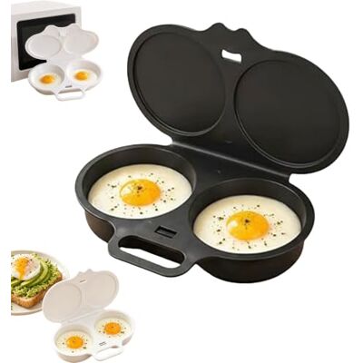 Athem HavoricaMicrowave Egg Poacher,2 Cavity NonStick Poached Egg Maker,Black,1PC BPA Free, for 2 eggs with non stick cups and lid, ideal for quick poached eggs, omelettes and breakfasts Athem HavoricaMicrowave Egg Poacher,2 Cavity NonStick Poached Egg Maker,Black,1PC BPA Free, for 2 eggs with non stick cups and lid, ideal for quick poached eggs, omelettes and breakfasts