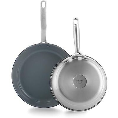 greenPan - Treviso - Stainless - Nonstick - Frying Pan Set greenPan - Treviso - Stainless - Nonstick - Frying Pan Set