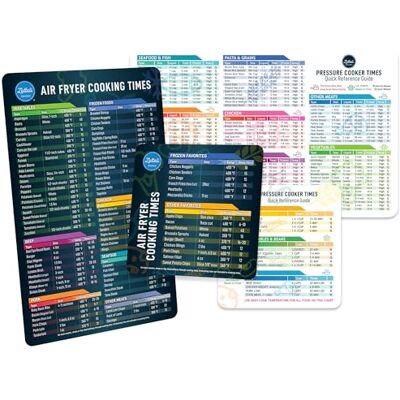 LOTTELI KITCHEN Air Fryer Magnetic Cheat Sheet Set, Air Fryer Accessories Cookbook Pressure Cooker Magnet Sheet Quick Reference Guide for Cooking and Frying (Blk + Wh Bundle) LOTTELI KITCHEN Air Fryer Magnetic Cheat Sheet Set, Air Fryer Accessories Cookbook Pressure Cooker Magnet Sheet Quick Reference Guide for Cooking and Frying (Blk + Wh Bundle)