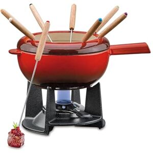 Spring Saas Fee 18/8 Stainless Steel Fondue Set, Red, 20 cm Spring Saas Fee 18/8 Stainless Steel Fondue Set, Red, 20 cm