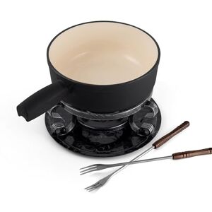 Swissmar Lugano Fondue Set 9-Piece, Cast Iron/Stainless Steel, Matt Black, 2L, Multi-Purpose Fondue Set for Cheese and Chocolate, Gift Boxed Swissmar Lugano Fondue Set 9-Piece, Cast Iron/Stainless Steel, Matt Black, 2L, Multi-Purpose Fondue Set for Cheese and Chocolate, Gift Boxed