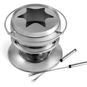 Swissmar Zuri 11 Piece Stainless Steel Fondue Set, Stainless Steel Swissmar Zuri 11 Piece Stainless Steel Fondue Set, Stainless Steel