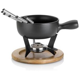 Kela Cheese Fondue Set 10 pcs, Ceramic Fondue for 6 Persons Country, Cheese Fondue Set with Fuel Paste Holder, Forks, Fork Holder Kela Cheese Fondue Set 10 pcs, Ceramic Fondue for 6 Persons Country, Cheese Fondue Set with Fuel Paste Holder, Forks, Fork Holder