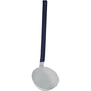 KRÜGER Karl 4710/B Steel Spoon - 36.5cm, White with Blue Rim, Easy to Clean KRÜGER Karl 4710/B Steel Spoon - 36.5cm, White with Blue Rim, Easy to Clean