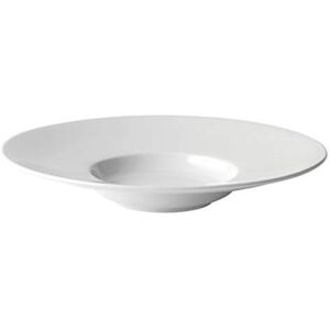 Utopia Z06003-000000-B01006 Anton Black Mira Wide Rim Pasta Plate 11inch / 28cm Case of 6 White Fine China Pasta Plate Utopia Z06003-000000-B01006 Anton Black Mira Wide Rim Pasta Plate 11inch / 28cm Case of 6 White Fine China Pasta Plate