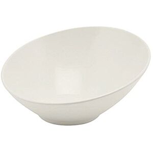 Genware NEV-MELSLB-30 Slanted Buffet Bowl, 30 cm x 29 cm x 13 cm, White Melamine Genware NEV-MELSLB-30 Slanted Buffet Bowl, 30 cm x 29 cm x 13 cm, White Melamine