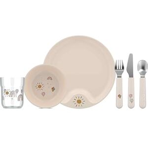 Mepal Children’s Dinnerware 6-Piece Set Mio Child-Friendly Tableware Includes Children’s Cutlery, Glass, Plate & Bowl Dishwasher Safe & BPA-Free Set of 6 Sunshine & Rainbow Mepal Children’s Dinnerware 6-Piece Set Mio Child-Friendly Tableware Includes Children’s Cutlery, Glass, Plate & Bowl Dishwasher Safe & BPA-Free Set of 6 Sunshine & Rainbow