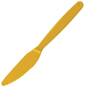 Olympia Kristallon Plastic Knife Yellow (12 Pack) Reusable Cutlery for Schools, Nursing Homes DL115 Olympia Kristallon Plastic Knife Yellow (12 Pack) Reusable Cutlery for Schools, Nursing Homes DL115