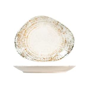 H&H Eris Porcelain Oval Plate, 22 cm, Modern Design, Elegant for Serving Dishes, Beige H&H Eris Porcelain Oval Plate, 22 cm, Modern Design, Elegant for Serving Dishes, Beige