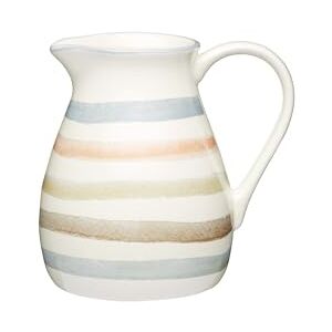 KitchenCraft Classic Collection Striped Ceramic Milk Jug, 5 ml (17 fl oz) Cream KitchenCraft Classic Collection Striped Ceramic Milk Jug, 5 ml (17 fl oz) Cream