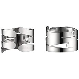 Alessi Barkring BM17S2 Set of Two Design Napkin Holders with Nature Inspired Decoration, in 18/10 Stainless Steel Alessi Barkring BM17S2 Set of Two Design Napkin Holders with Nature Inspired Decoration, in 18/10 Stainless Steel
