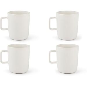 Excelsa Nordic Set of 4 White Stoneware Ceramic Mugs, Capacity 320 ml Excelsa Nordic Set of 4 White Stoneware Ceramic Mugs, Capacity 320 ml