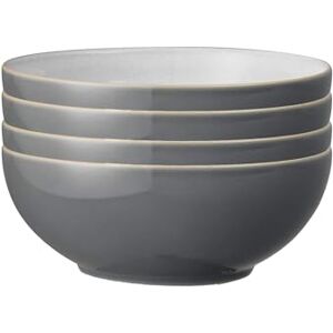 Denby Elements Fossil Grey Cereal Bowls Set of 4 Dishwasher Microwave Safe Crockery 820ml 17cm Dark Grey, White Ceramic Stoneware Tableware Chip & Crack Resistant Soup Bowls Denby Elements Fossil Grey Cereal Bowls Set of 4 Dishwasher Microwave Safe Crockery 820ml 17cm Dark Grey, White Ceramic Stoneware Tableware Chip & Crack Resistant Soup Bowls