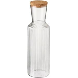 APS Lines 10726 Glass Carafe 1 Litre Diameter 9 m Height 27.5 cm Cork Lid APS Lines 10726 Glass Carafe 1 Litre Diameter 9 m Height 27.5 cm Cork Lid