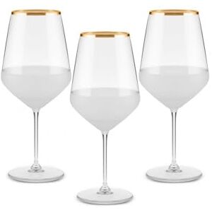 KARACA Jasmine Large Wine Glasses Set of 3, White & Red Wine Glasses Gift, 490ml Elegant Gold-Rimmed Drinkware, Ideal for Home, Dining & Entertaining KARACA Jasmine Large Wine Glasses Set of 3, White & Red Wine Glasses Gift, 490ml Elegant Gold-Rimmed Drinkware, Ideal for Home, Dining & Entertaining