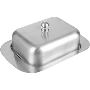 ASelected 18.5X12.2X6 Cm Stainless Steel Butter Dish with Lid Butter Holder Airtight Cheese Dish Butter Plate with Lid Kitchen Dinnerware ASelected 18.5X12.2X6 Cm Stainless Steel Butter Dish with Lid Butter Holder Airtight Cheese Dish Butter Plate with Lid Kitchen Dinnerware