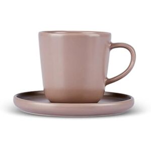 KARACA Eric Turkish Coffee Cup Set for 4 People 8 Piece Coffee Cups with Saucers Small Stoneware Espresso Cups Set Ideal for Serving Arabic Coffee, Greek Coffee (88ml) KARACA Eric Turkish Coffee Cup Set for 4 People 8 Piece Coffee Cups with Saucers Small Stoneware Espresso Cups Set Ideal for Serving Arabic Coffee, Greek Coffee (88ml)