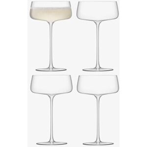 LSA International Metropolitan Champagne Saucer 300ml Clear Set of 4 Dishwasher Safe MW06 LSA International Metropolitan Champagne Saucer 300ml Clear Set of 4 Dishwasher Safe MW06