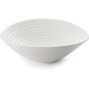 Portmeirion x Sophie Conran White Porcelain Salad Bowl Large Dessert Bowl with Signature Ripple Design, Microwave & Dishwasher Safe, Suitable for Everyday Use Portmeirion x Sophie Conran White Porcelain Salad Bowl Large Dessert Bowl with Signature Ripple Design, Microwave & Dishwasher Safe, Suitable for Everyday Use
