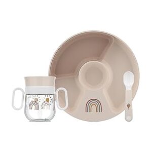 Mepal Baby dinnerware 3-Piece Set Mio Includes Leak-Proof Sippy Cup, Trainer Plate & Trainer Spoon Dishwasher Safe & BPA-Free Set of 3 Sunshine & Rainbow Mepal Baby dinnerware 3-Piece Set Mio Includes Leak-Proof Sippy Cup, Trainer Plate & Trainer Spoon Dishwasher Safe & BPA-Free Set of 3 Sunshine & Rainbow