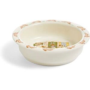 Royal Doulton Bunnykins Plate Baby Bxd, Cream White with Brown and Green Accents Royal Doulton Bunnykins Plate Baby Bxd, Cream White with Brown and Green Accents