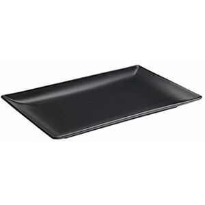 Genware NEV-B2976 Luna Rectangular Coupe Plate, Stoneware, 30 cm x 15 cm, Black (Pack of 6) Genware NEV-B2976 Luna Rectangular Coupe Plate, Stoneware, 30 cm x 15 cm, Black (Pack of 6)