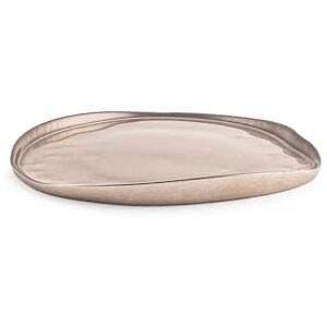 H&H Set of 6 Piatti Mush in vetro Metal lizzato Taupe cm 21 H&H Set of 6 Piatti Mush in vetro Metal lizzato Taupe cm 21