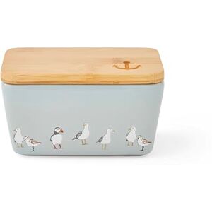 Cooksmart Butter Dish with Lid Large Ceramic Butter Dish for All Types of Kitchens Coastal Birds Cooksmart Butter Dish with Lid Large Ceramic Butter Dish for All Types of Kitchens Coastal Birds