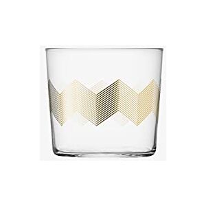 LSA International Chevron Tumbler 310ml Gold Assorted Set of 4 Mouthblown & Handmade Glass CH10 LSA International Chevron Tumbler 310ml Gold Assorted Set of 4 Mouthblown & Handmade Glass CH10