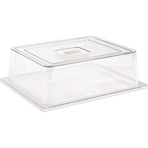 APS GN cover, suitable for GN 1/2 trays, 32.5 x 26.5 cm, H: 9.5 cm, crystal clear plastic, almost unbreakable, without tray, made of polycarbonate APS GN cover, suitable for GN 1/2 trays, 32.5 x 26.5 cm, H: 9.5 cm, crystal clear plastic, almost unbreakable, without tray, made of polycarbonate