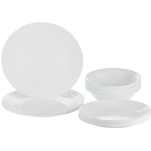 Corelle Bella Faenza 18 Piece Dinnerware Set White Corelle Bella Faenza 18 Piece Dinnerware Set White