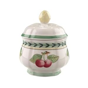 Villeroy & Boch French Garden Fleurence Sugar Bowl, Premium Porcelain, White/Multicoloured Villeroy & Boch French Garden Fleurence Sugar Bowl, Premium Porcelain, White/Multicoloured
