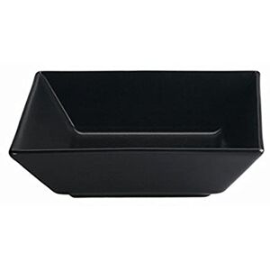 Genware B2776 Stoneware Luna Square Bowl, Black, 17.5 cm Width, 5 cm Height, Pack of 6 Genware B2776 Stoneware Luna Square Bowl, Black, 17.5 cm Width, 5 cm Height, Pack of 6