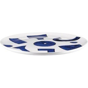 Alessi Itsumo Yunoki Ware NF08/1 Designer Dinner Plate, Everyday Use, Minimalist Aesthetic, in White Porcelain with Samiro Yunoki Decor, Diameter 27 cm Alessi Itsumo Yunoki Ware NF08/1 Designer Dinner Plate, Everyday Use, Minimalist Aesthetic, in White Porcelain with Samiro Yunoki Decor, Diameter 27 cm