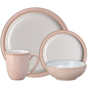 Denby Elements Sorbet Pink Dinner Set For 1 4 Piece Ceramic Tableware Dishwasher Microwave Safe Crockery Single Place Setting 1 x Dinner Plate, 1 x Small Plate, 1 x Cereal Bowl, 1 x Coffee Mug Denby Elements Sorbet Pink Dinner Set For 1 4 Piece Ceramic Tableware Dishwasher Microwave Safe Crockery Single Place Setting 1 x Dinner Plate, 1 x Small Plate, 1 x Cereal Bowl, 1 x Coffee Mug